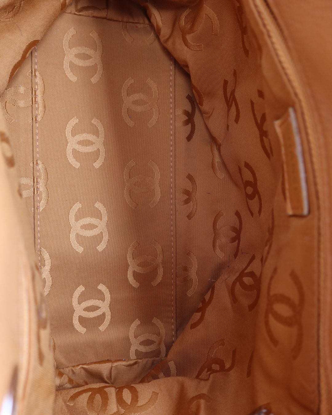 Chanel Vintage Yellow Caviar Tote Bag with Wood Detail 2002-2003