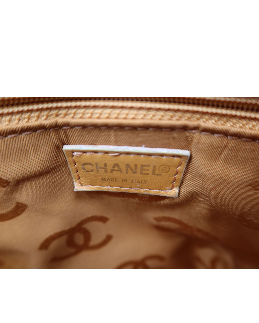 Chanel Vintage Yellow Caviar Tote Bag with Wood Detail 2002-2003
