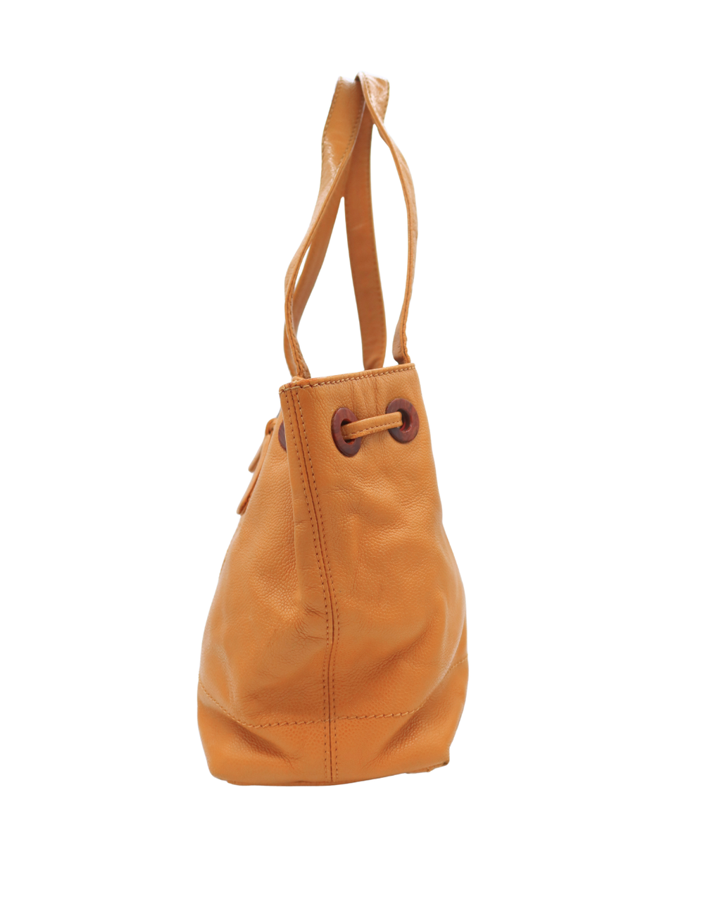 Chanel Vintage Yellow Caviar Tote Bag with Wood Detail 2002-2003
