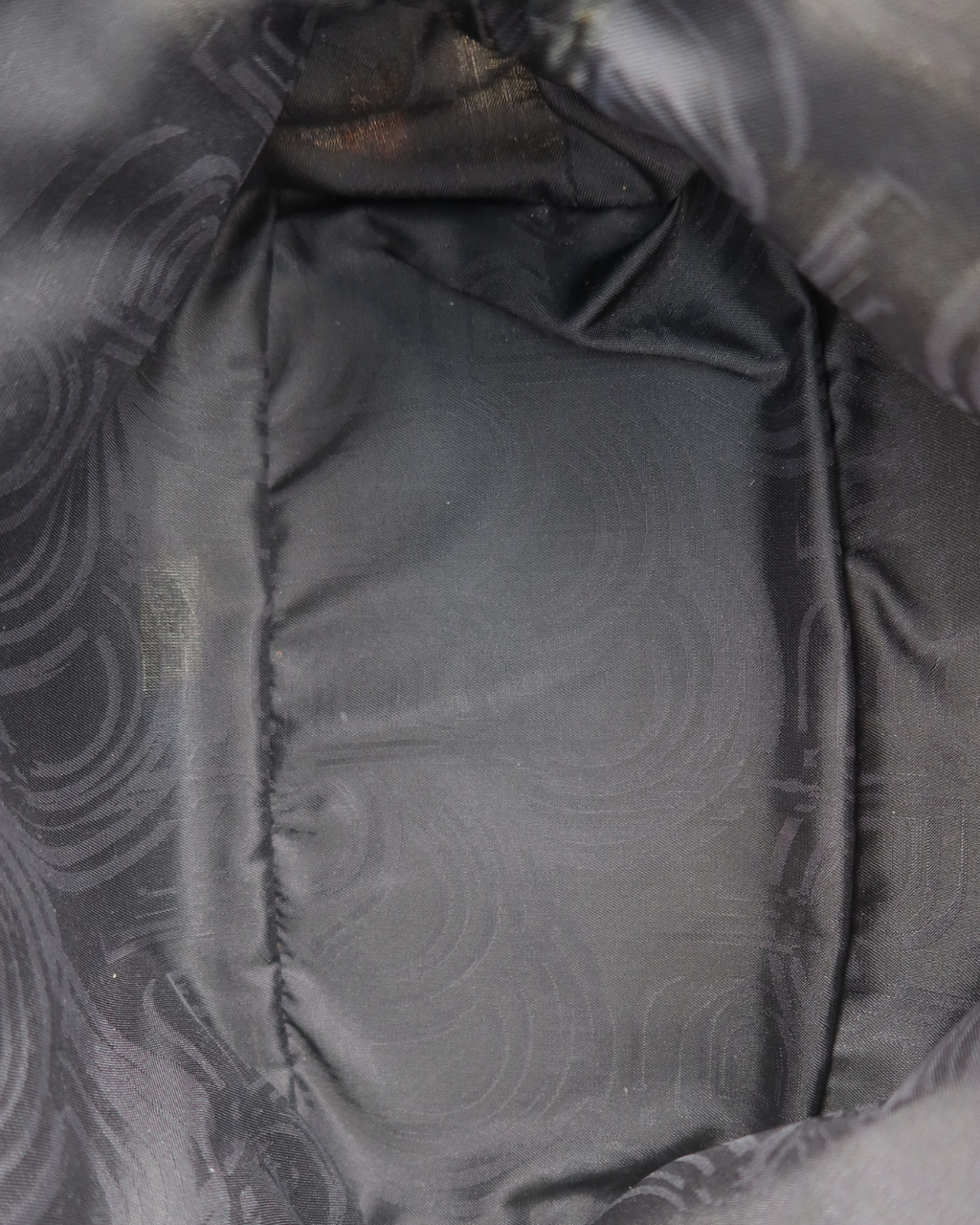 Emilio Pucci Blue Black and White Print Top Handle Bag