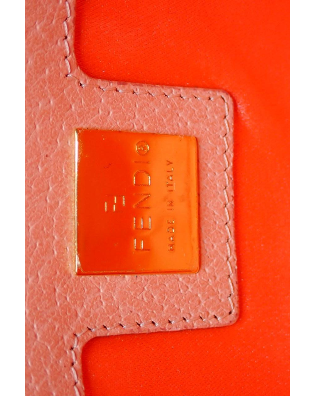 Fendi Vintage Pink Leather Baguette Shoulder Bag