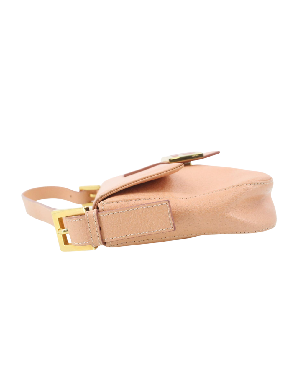 Fendi Vintage Pink Leather Baguette Shoulder Bag
