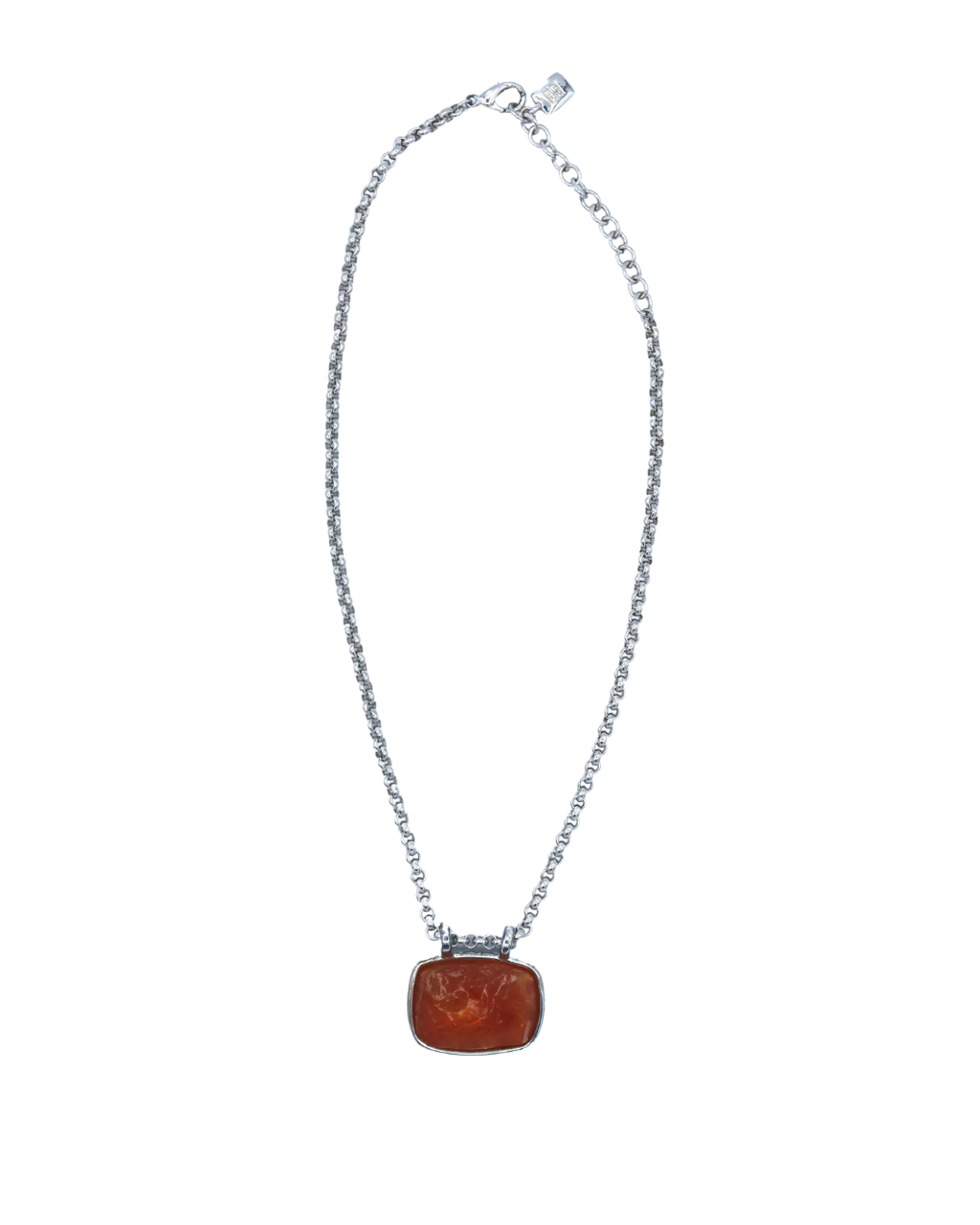 Givenchy Vintage Orange Stone Pendant Necklace