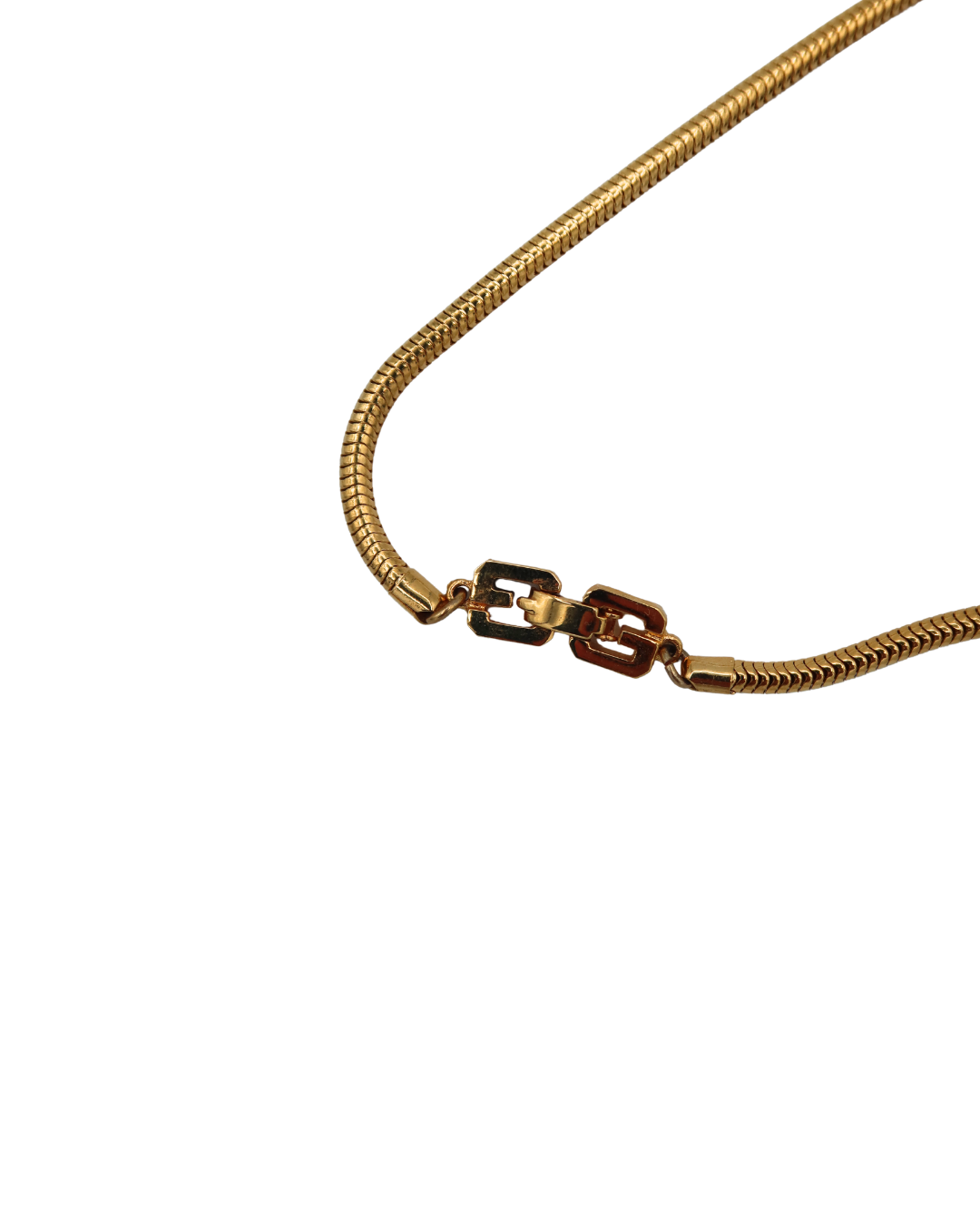 Givenchy Vintage Mother of Pearl Geometric Round Pendant Necklace 1977