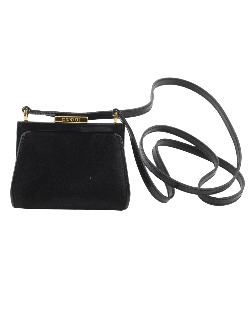 Gucci Vintage Black Mini Pony Hair Bag