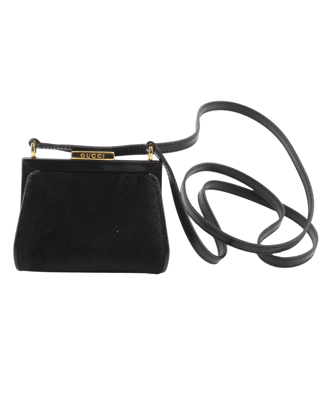 Gucci Vintage Black Mini Pony Hair Bag