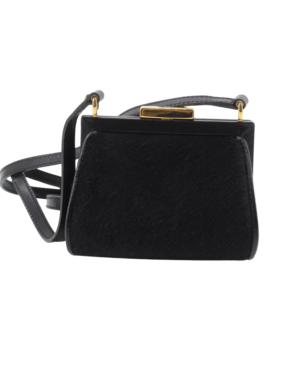 Gucci Vintage Black Mini Pony Hair Bag