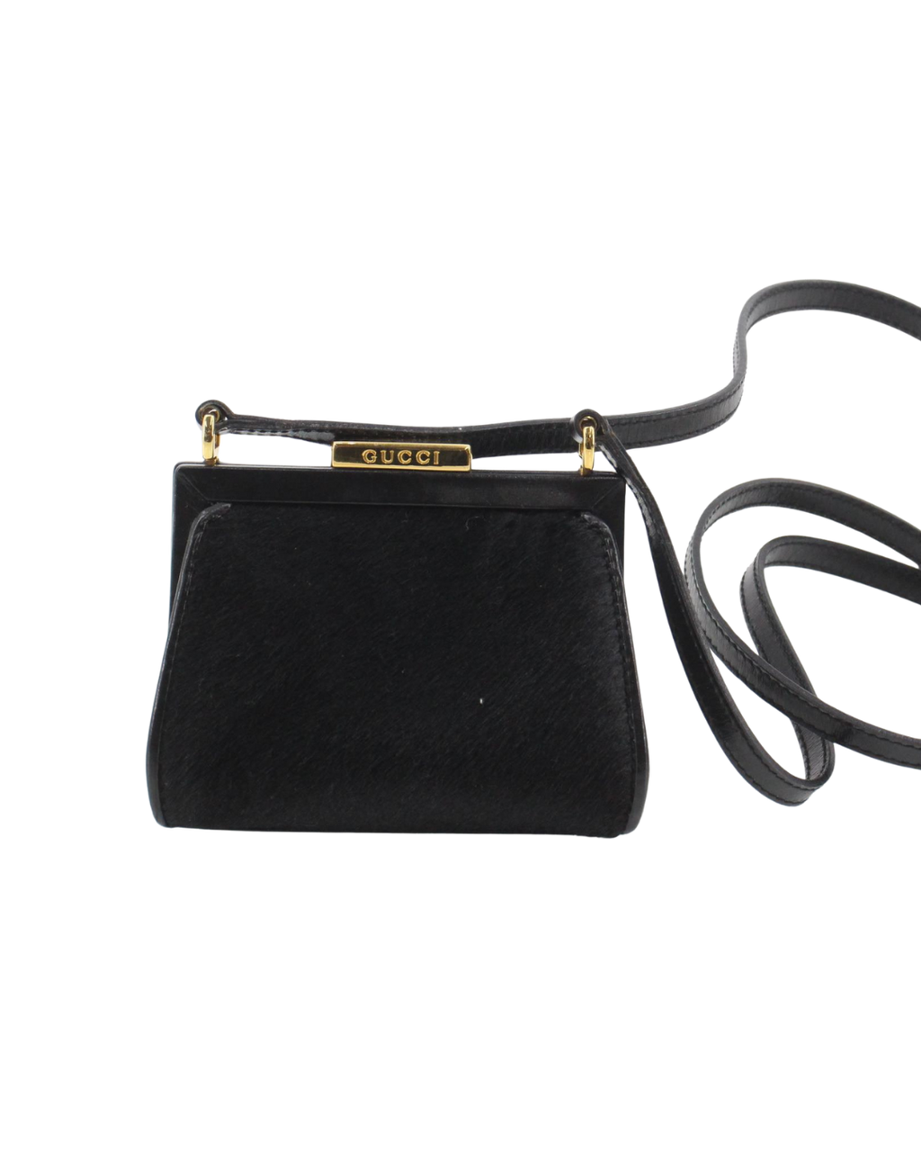 Gucci Vintage Black Mini Pony Hair Bag