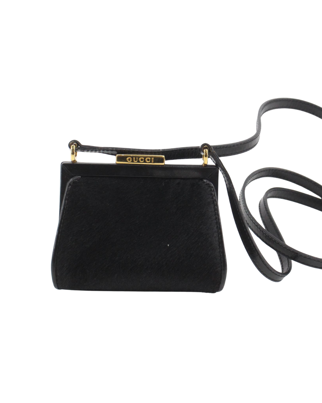 Gucci Vintage Black Mini Pony Hair Bag