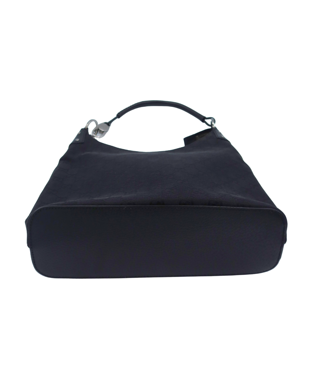 Gucci Vintage GG Black Canvas Shoulder Bag