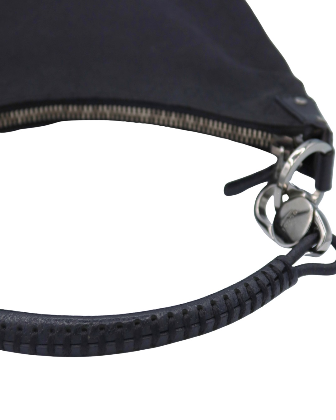 Gucci Vintage GG Black Canvas Shoulder Bag