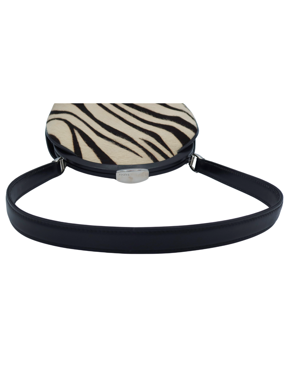 Gucci Vintage Zebra Print Pony Hair Shoulder Bag