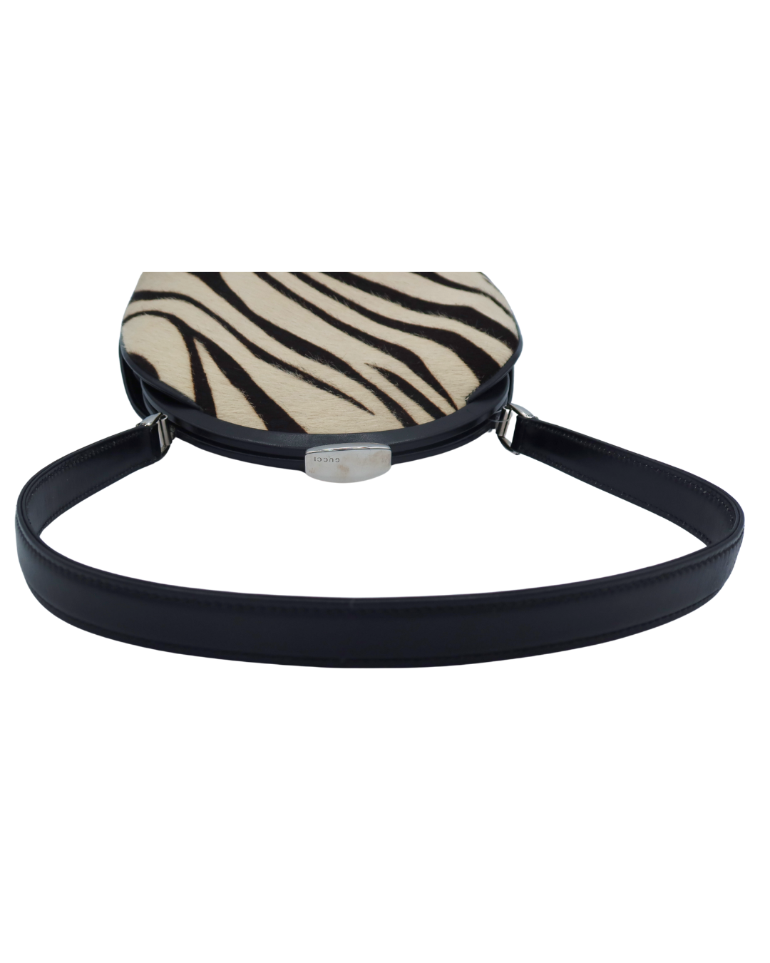Gucci Vintage Zebra Print Pony Hair Shoulder Bag
