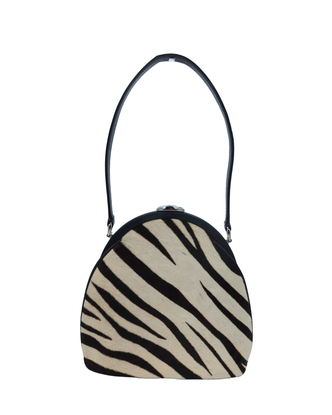 Gucci Vintage Zebra Print Pony Hair Shoulder Bag