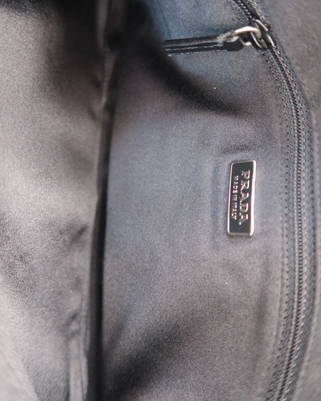 Prada Vintage Black Leather Cleo Shoulder Bag 2000s