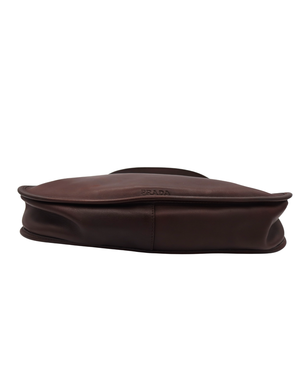 Prada Vintage Brown Leather Shoulder Bag