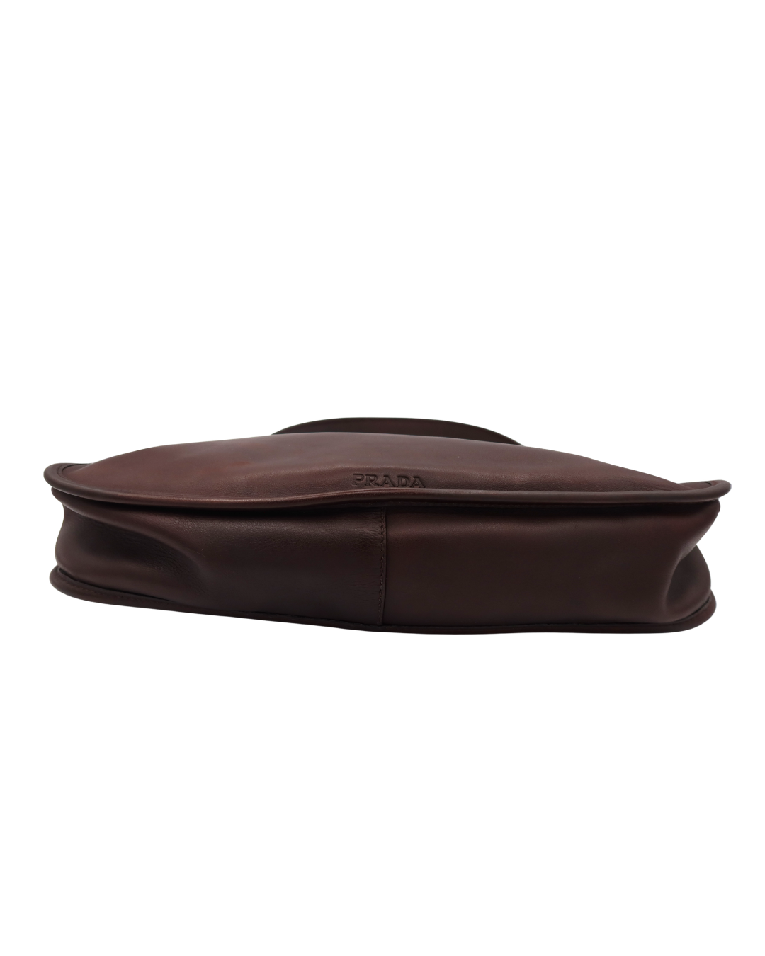 Prada Vintage Brown Leather Shoulder Bag