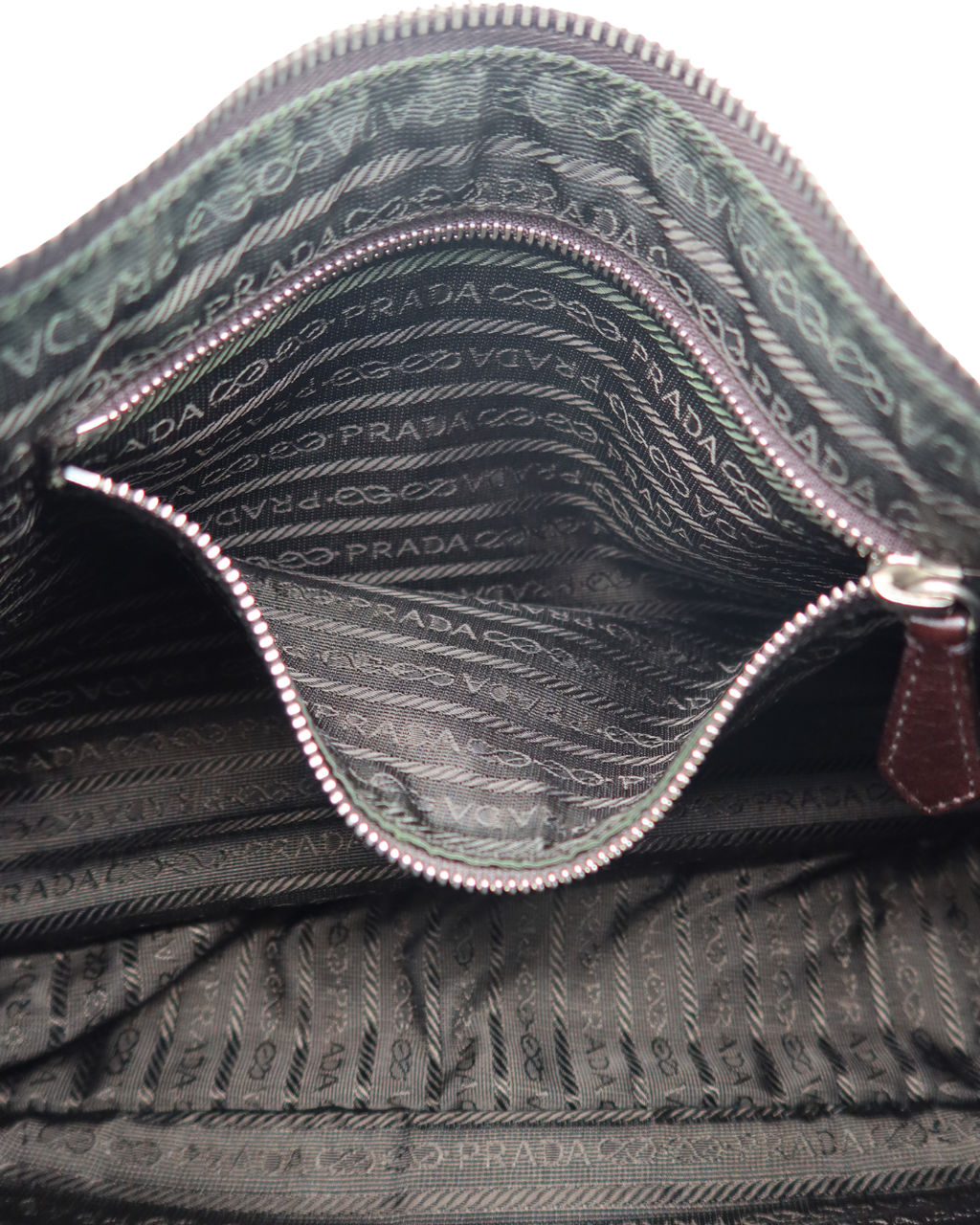 Prada Vintage Brown Leather Shoulder Bag