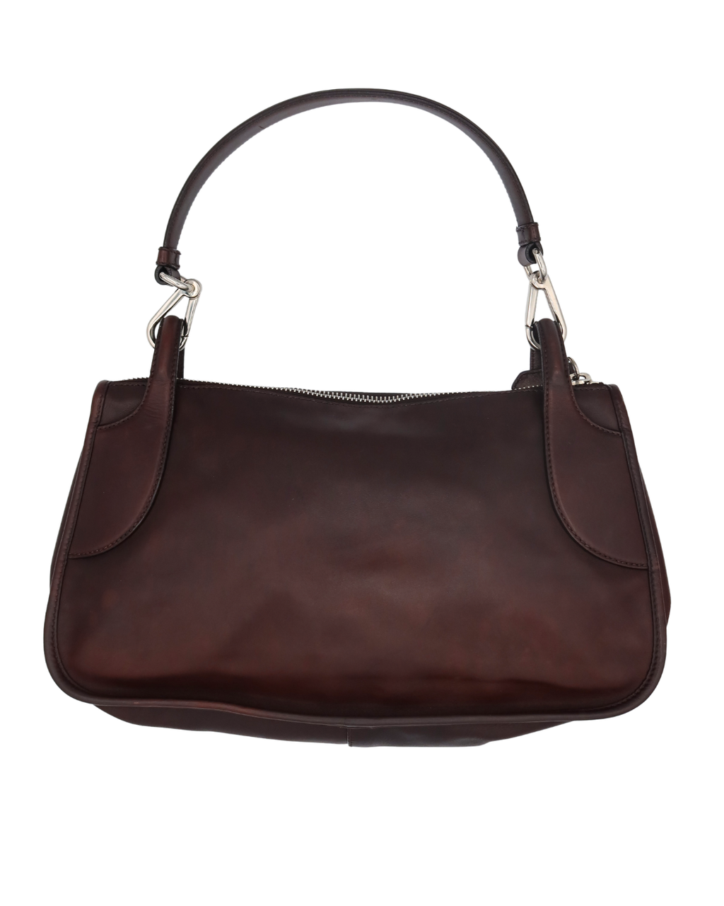 Prada Vintage Brown Leather Shoulder Bag